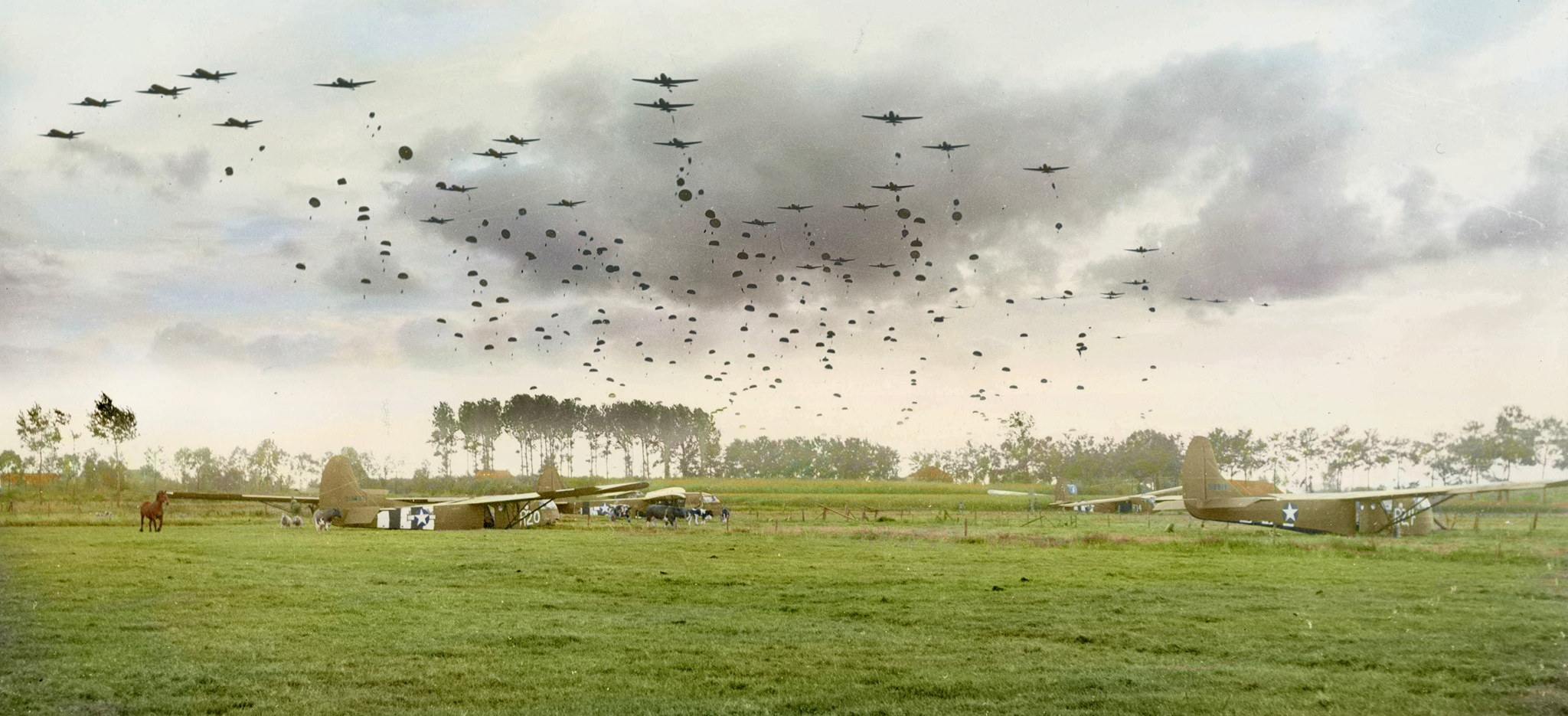 paracaidistas sobre Holanda.
