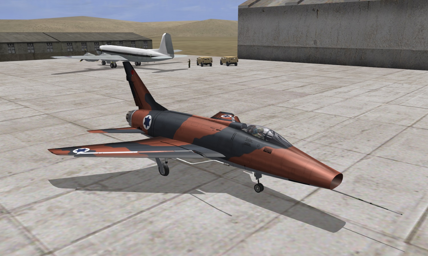 F-100D en plataforma